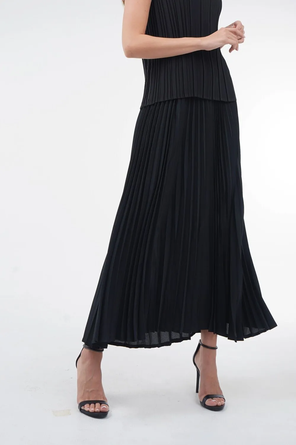 Andrea Big Pleat A-line Skirt (Soft Fabric)