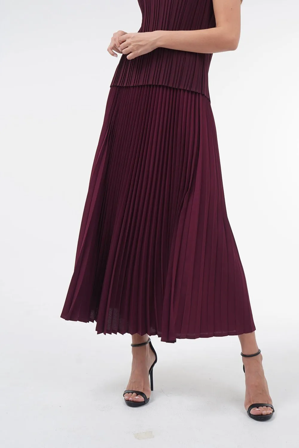 Andrea Big Pleat A-line Skirt (Soft Fabric)