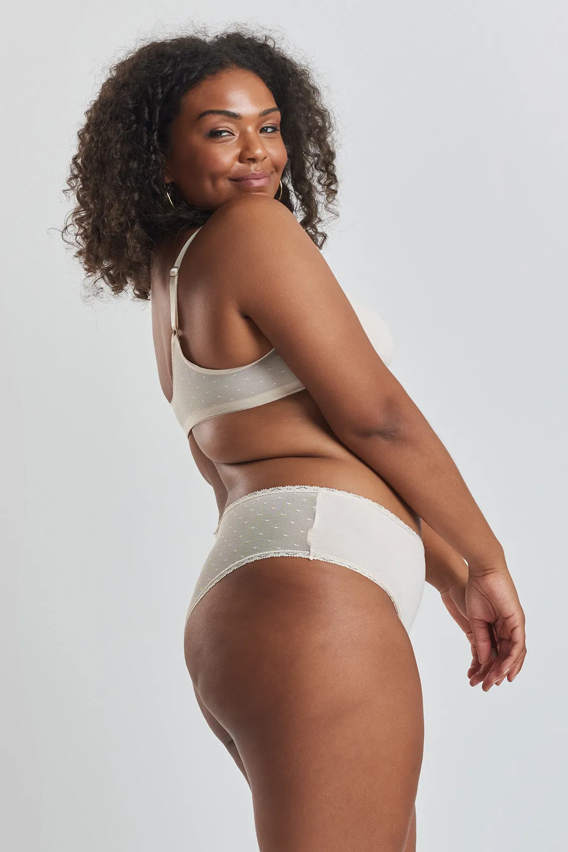 Birch organic-cotton Brazilian briefs - Shoreline Peach