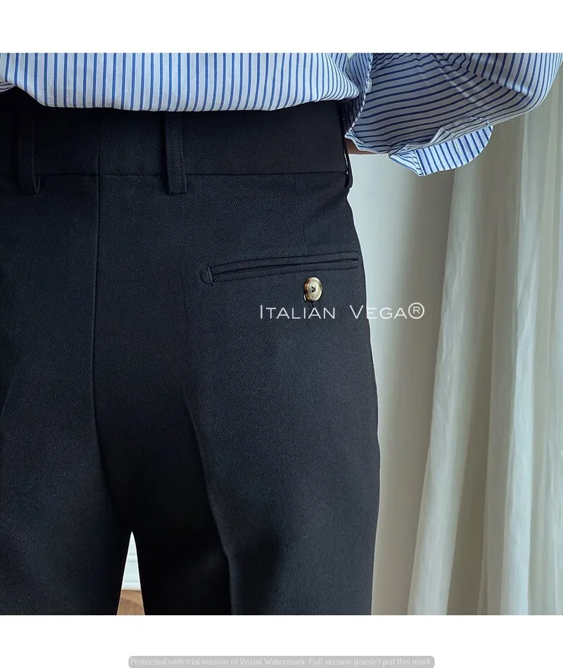 Black Signature Flap Gurkha Pants Italian Vega®