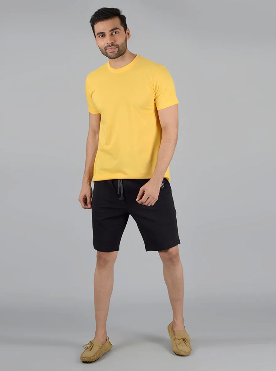 Bright Yellow Solid Slim Fit T-Shirt | JadeBlue