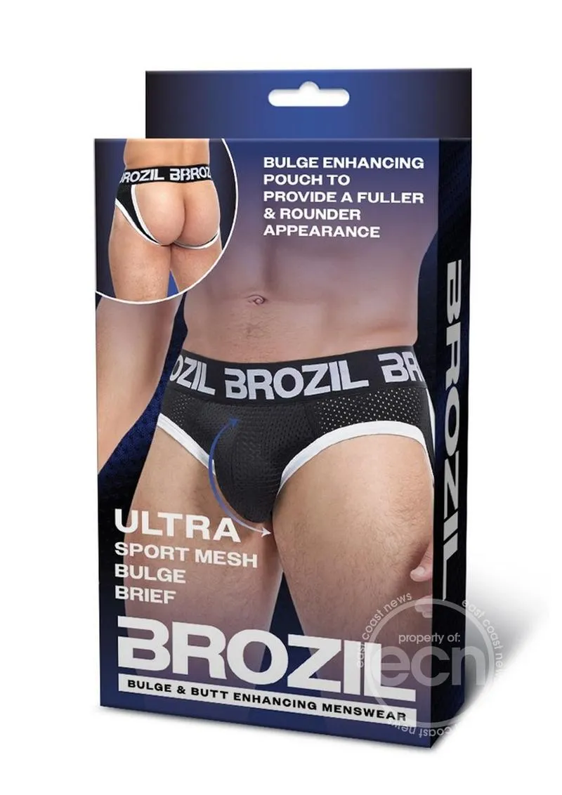 Brozil Ultra Sports Mesh Bulge Brief Black