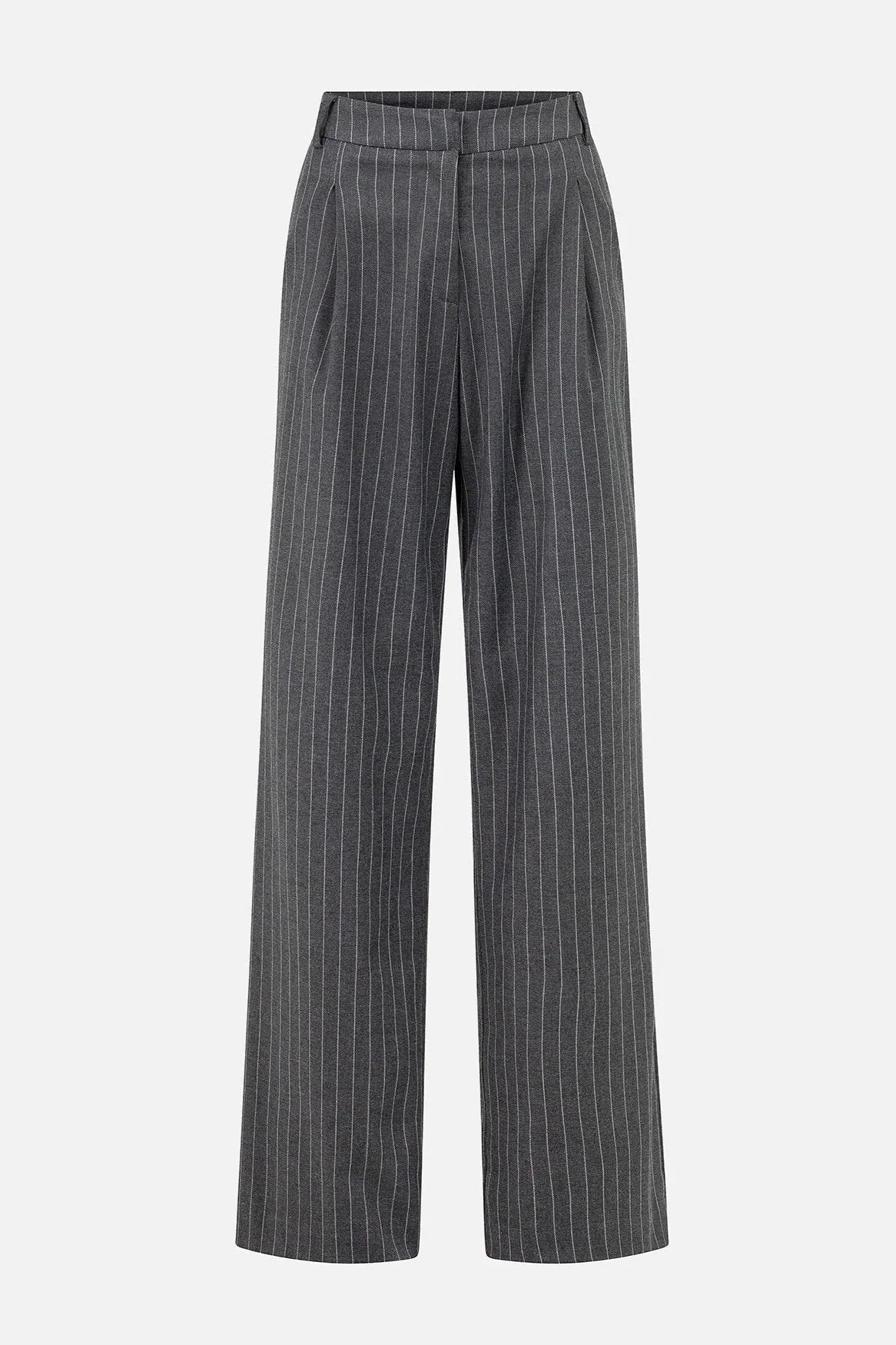 CARA PINSTRIPE PANTS | GREY MELANGE