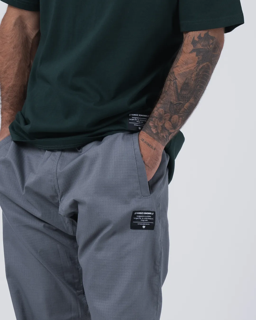 Casual Rip Stop Gi Pant - Grey