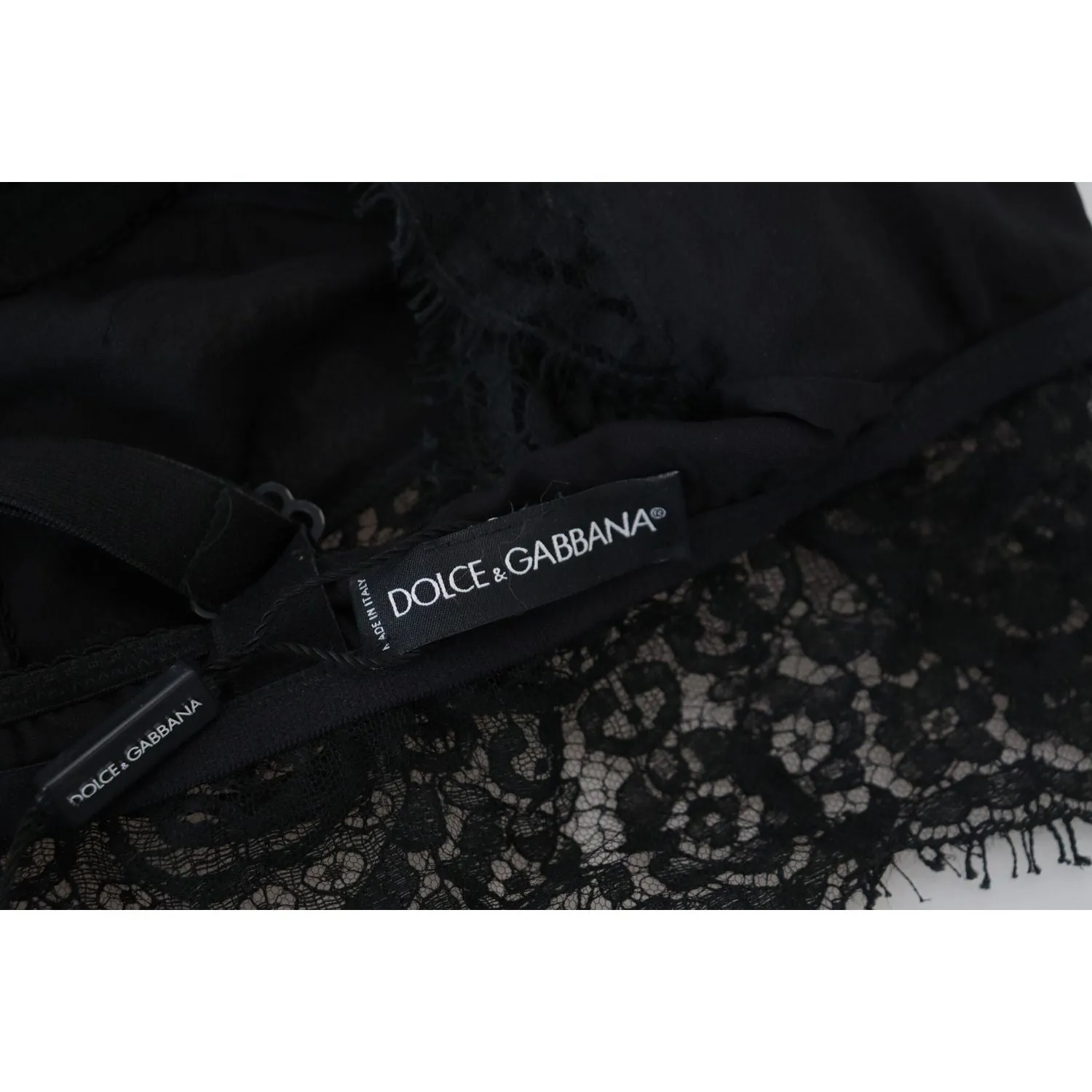 Dolce & Gabbana Black Floral Lace Stretch Bralette Underwear