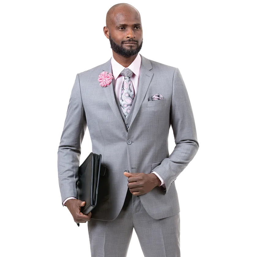 EJ Samuel Gray Ultra Slim Fit Suit M18014