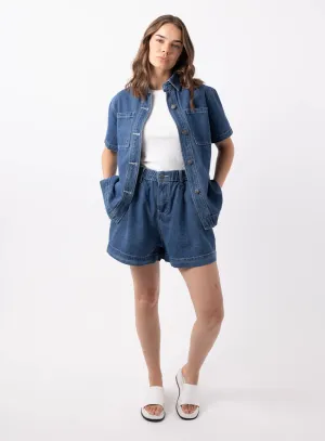 Eliza Denim Shirt-Indigo