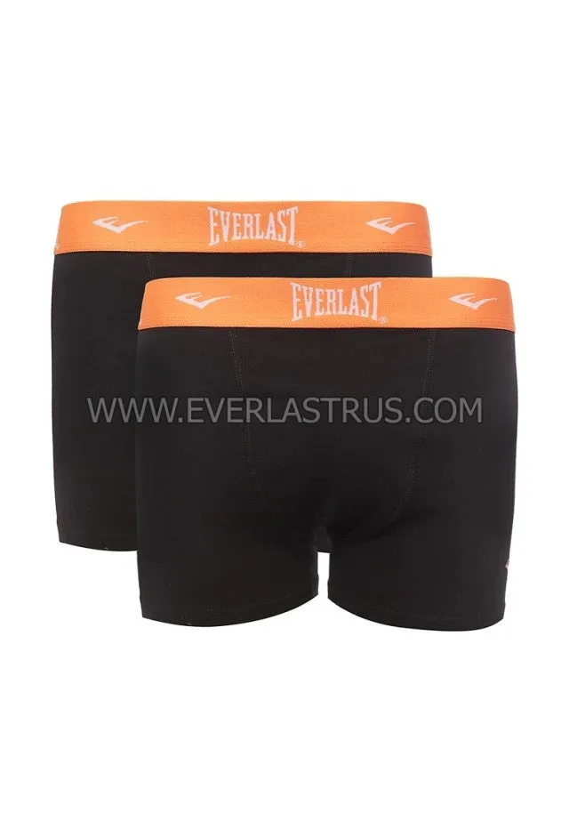 Everlast Apparel Wae1628 Mns 2 Pck Brght Jaq W/Band Bxr Black/Black