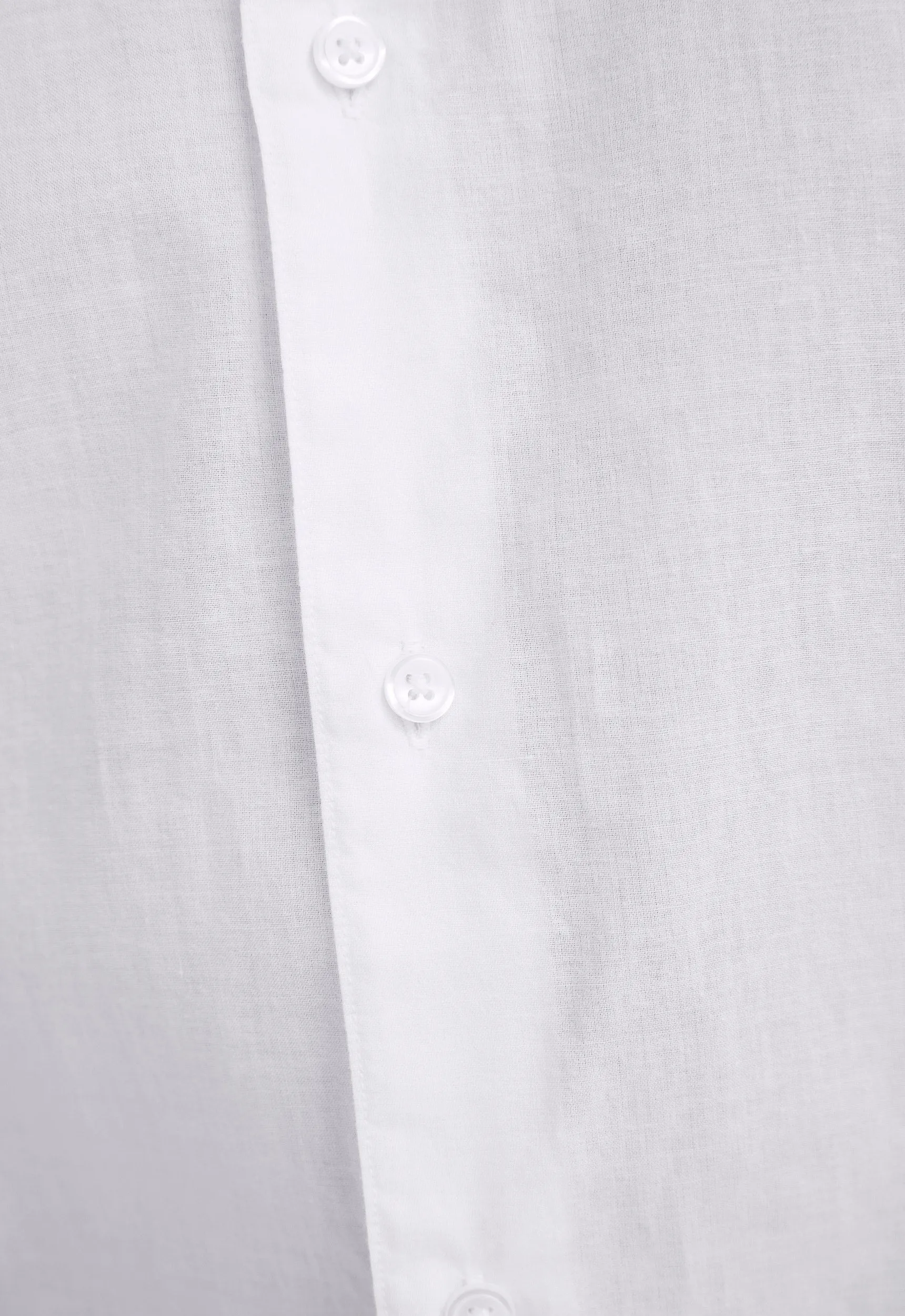 Folded Collar Cotton Shirt - White