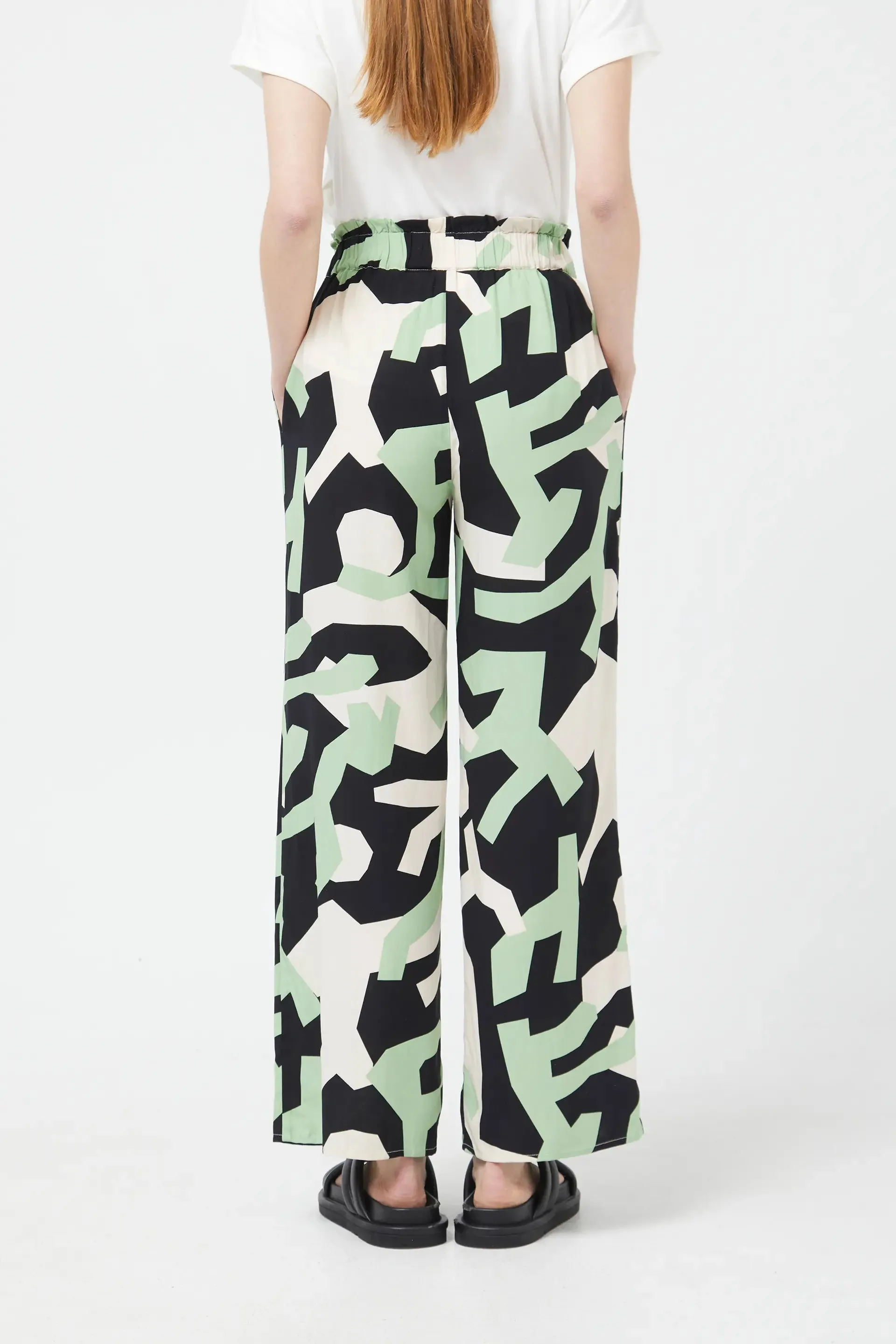 Geometric Print Trousers