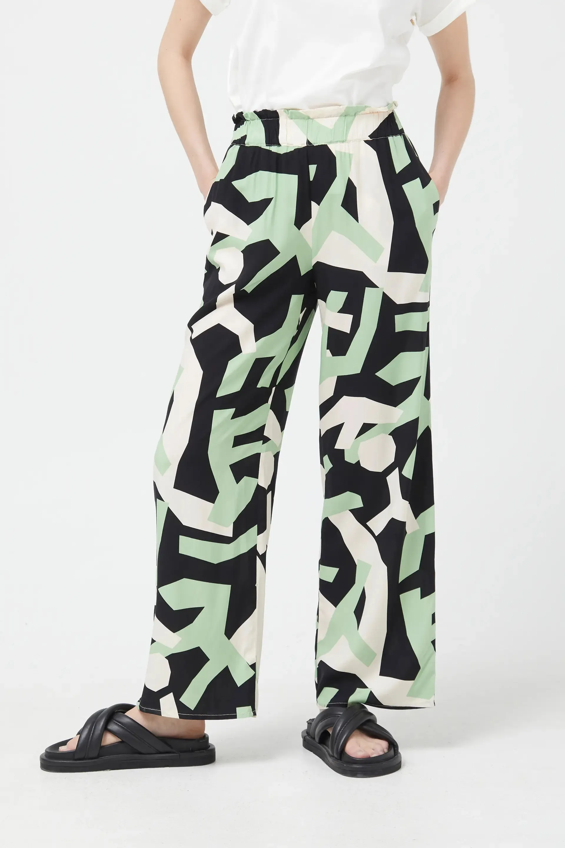 Geometric Print Trousers