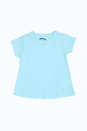 Girls Blue Plain T-Shirt