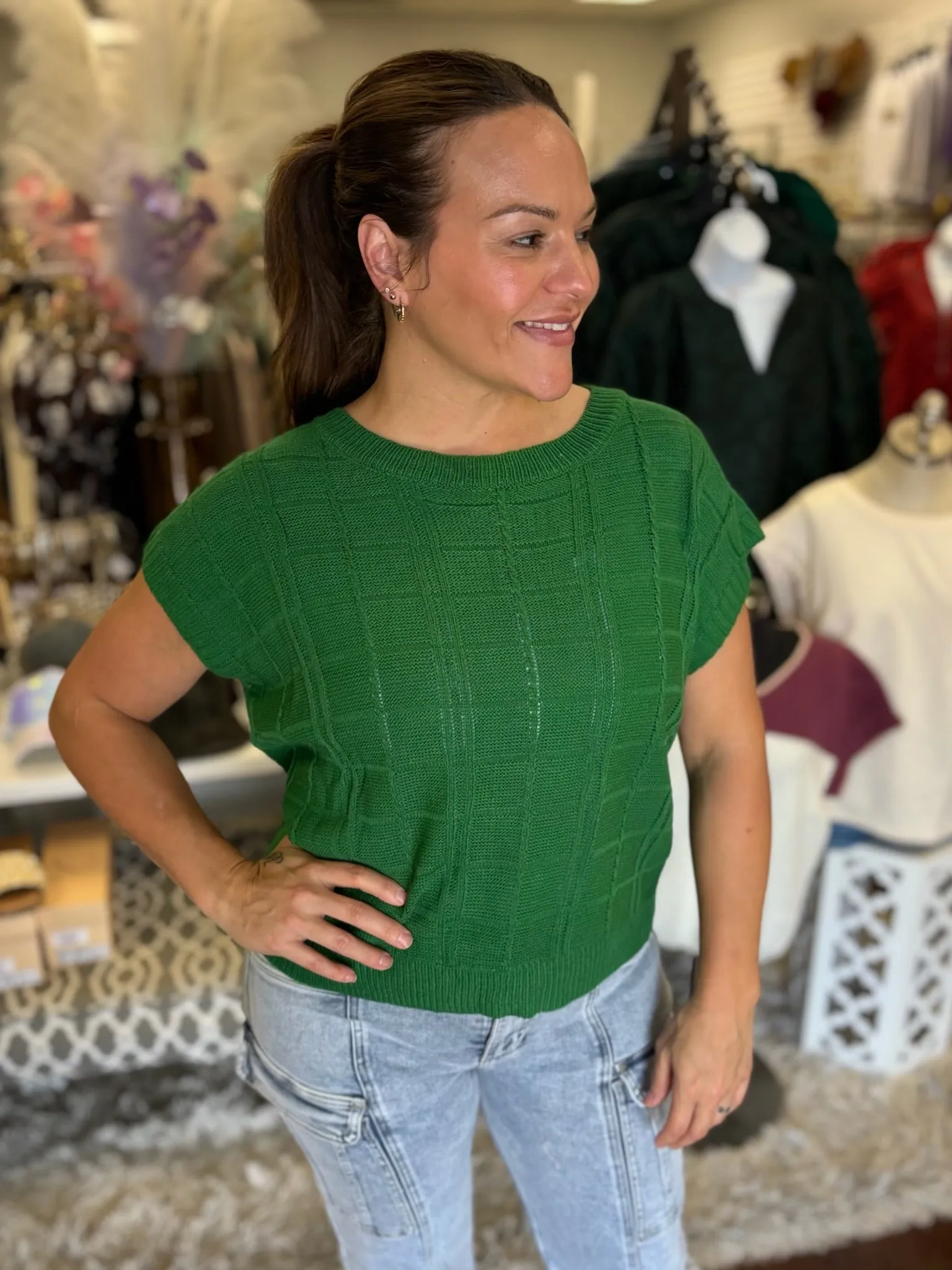 Green with Envy Knit Top