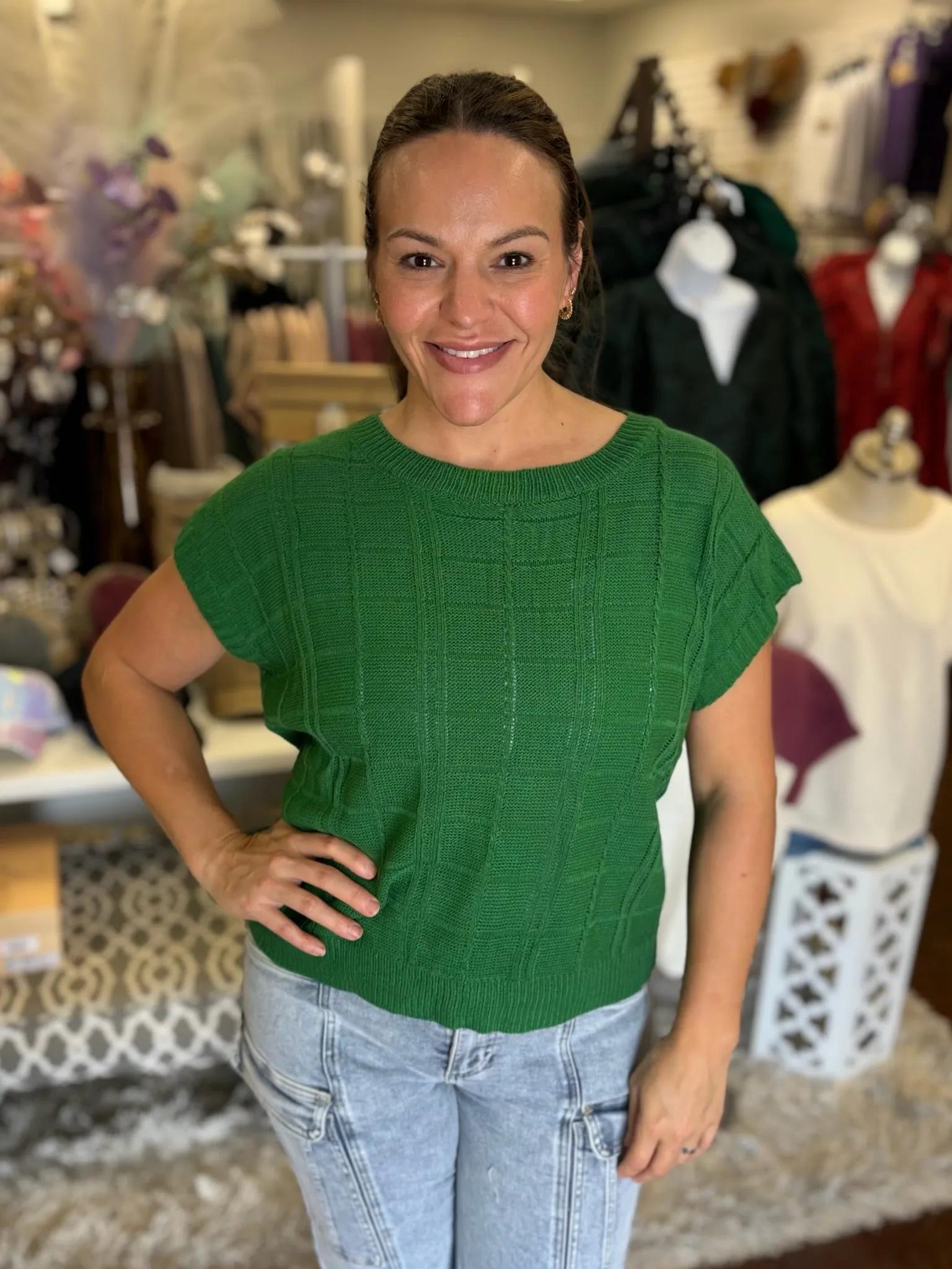 Green with Envy Knit Top