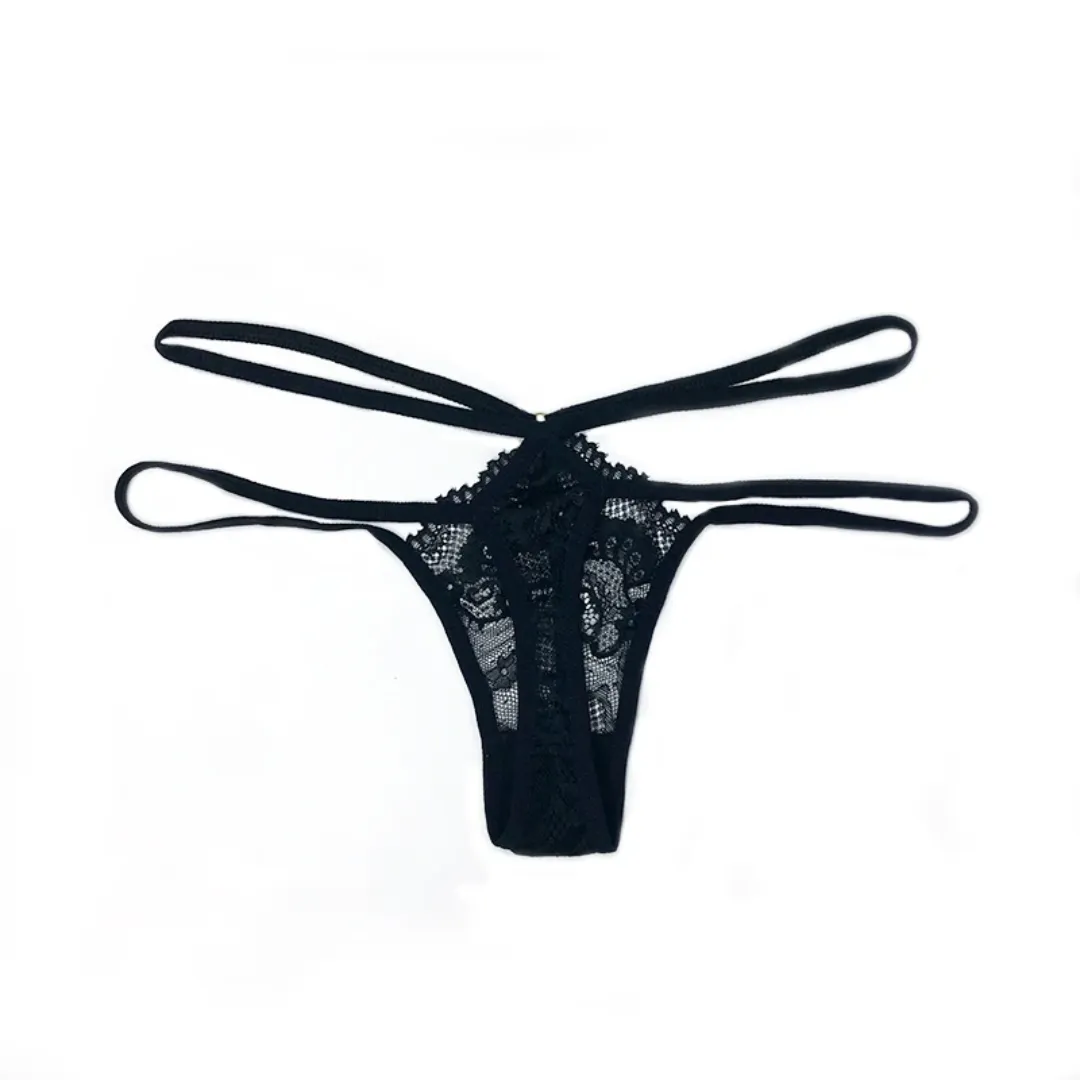 Hollow Out Sensual Thongs - Luxury Silk G-String Panties with Alluring Hollow Out Detailing