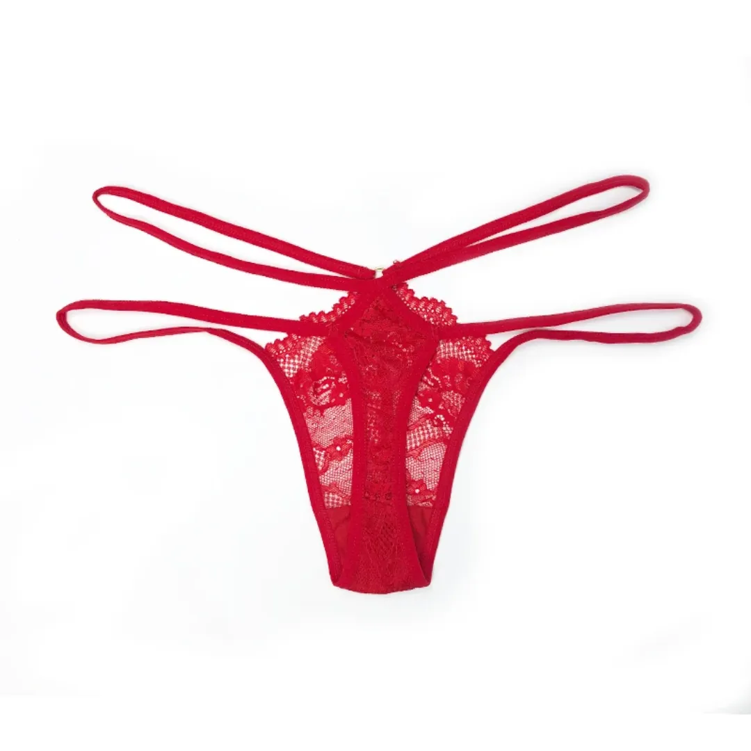 Hollow Out Sensual Thongs - Luxury Silk G-String Panties with Alluring Hollow Out Detailing