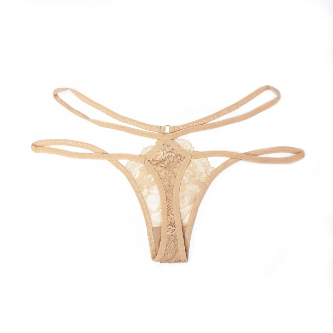 Hollow Out Sensual Thongs - Luxury Silk G-String Panties with Alluring Hollow Out Detailing