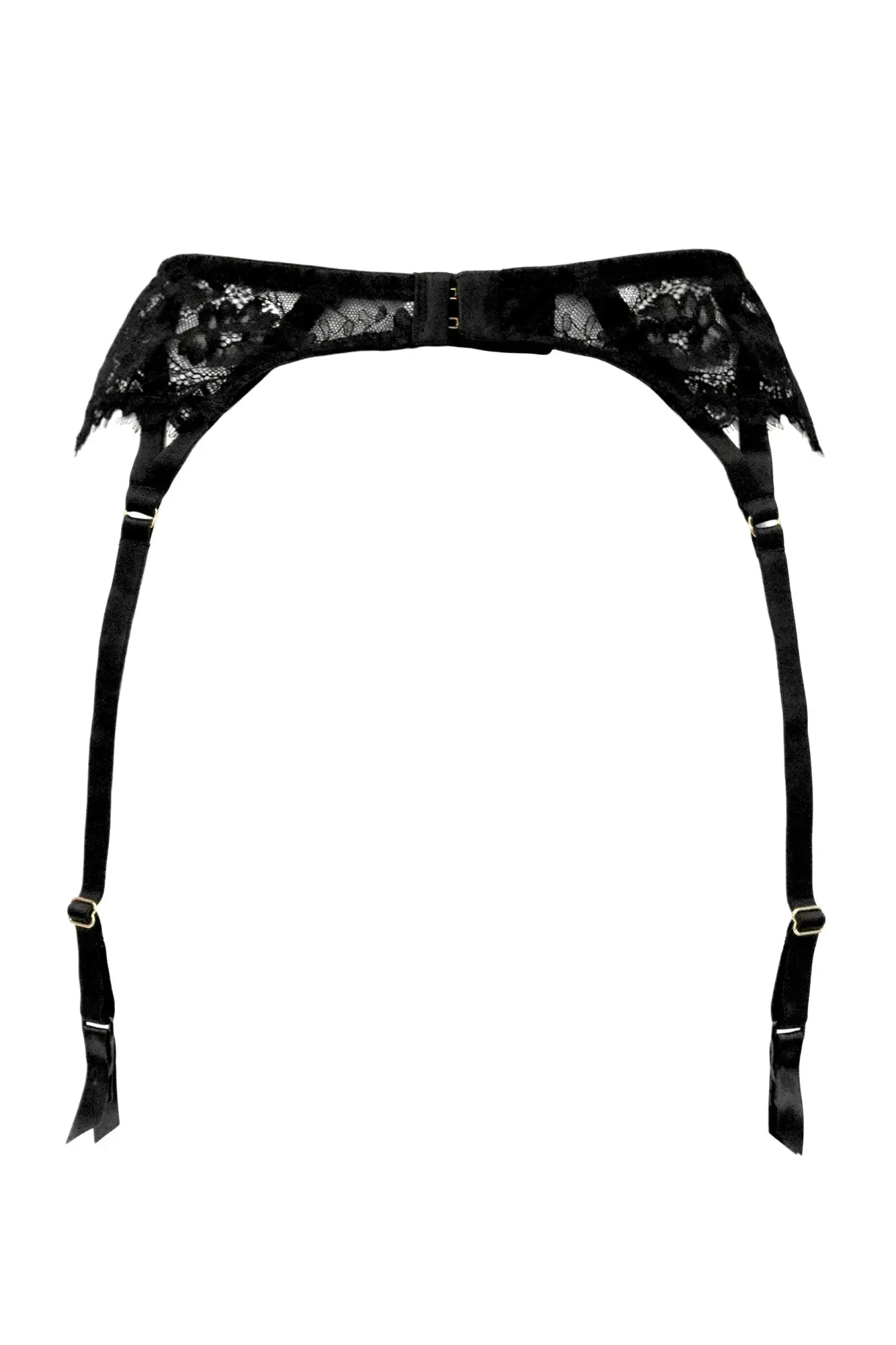 India Lace Suspender In Black - Pour Moi