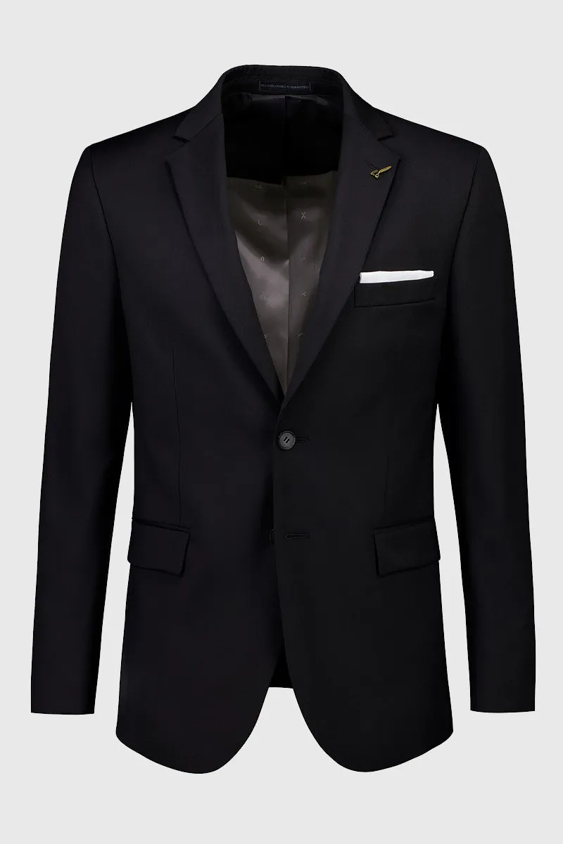 JOE BLACK FJV032 BLACK ANCHOR SUIT JACKET