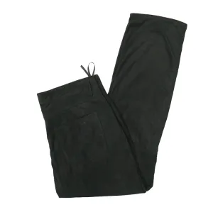 Kashani Men's Black Suede Straight Cut Pants