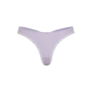 LACE POINTELLE THONG | LAVENDER