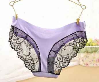 LeafMeiry #710 Sexy Women Panties Femal Hipster Lace Underwear Women Transparent Briefs