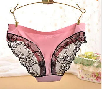 LeafMeiry #710 Sexy Women Panties Femal Hipster Lace Underwear Women Transparent Briefs