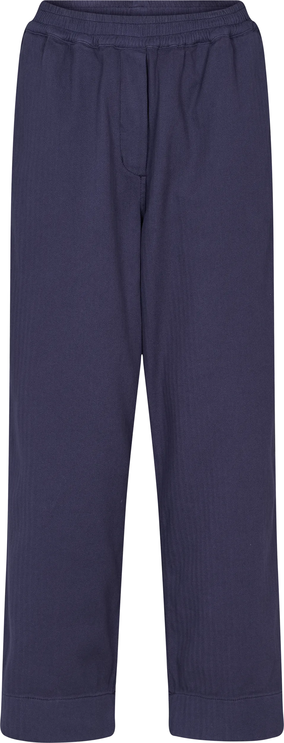 Maia Herringbone Cotton Pant - French Blue