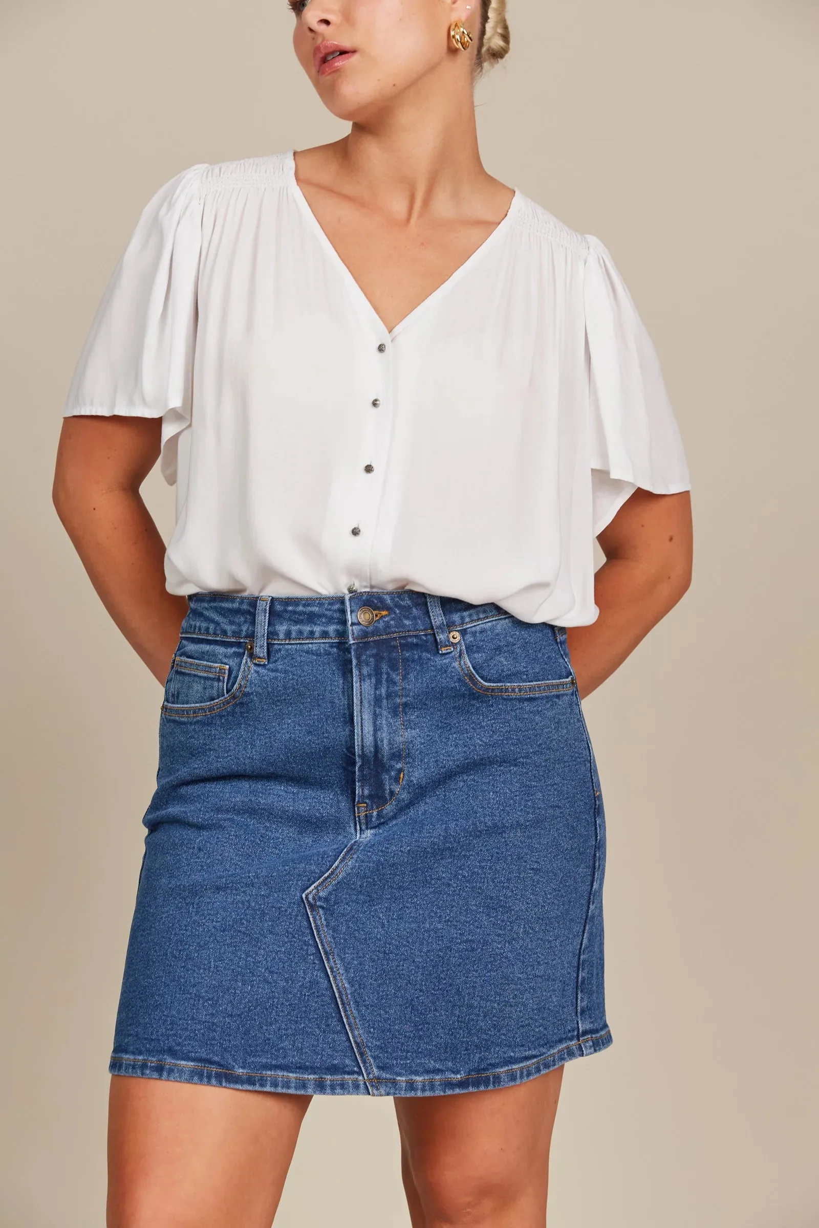 Margot Denim Skirt - Denim