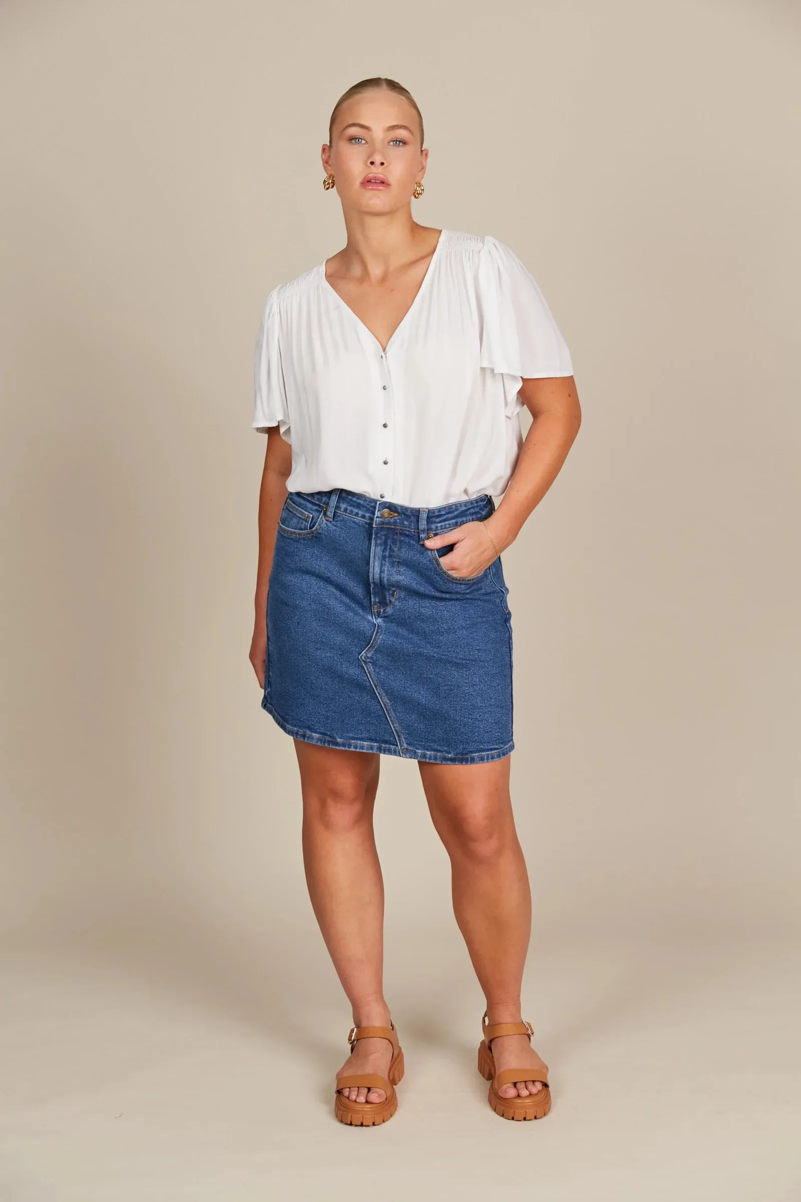 Margot Denim Skirt - Denim