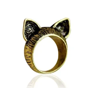 Meow Pointy Ears Vintage Ring