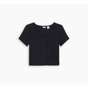 MUSE SS TEE CAVIAR COTTON POLY