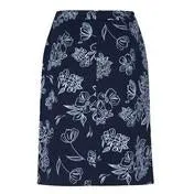 Navy A-Line Osterley Linear Skirt