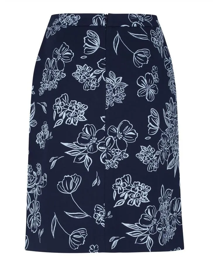 Navy A-Line Osterley Linear Skirt