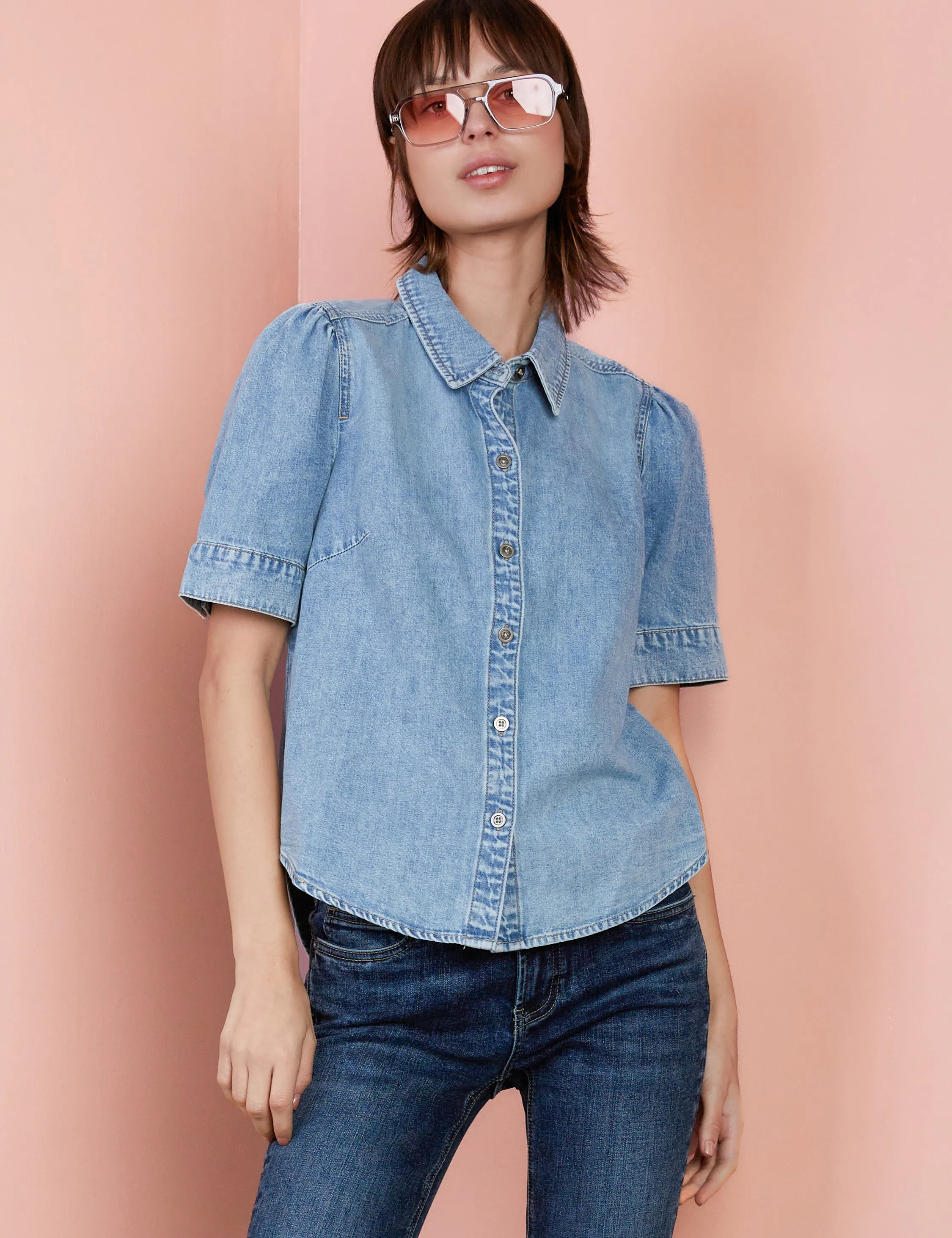 Perfect Puff Denim Shirt