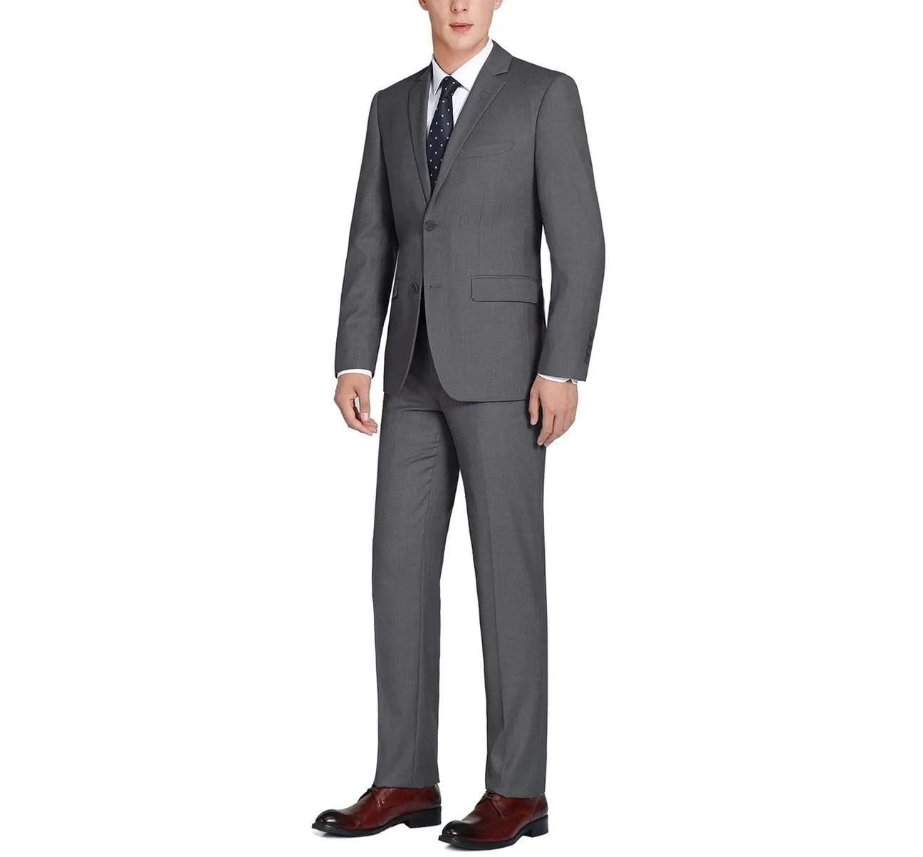 RENOIR 2-Piece Slim Fit Single Breasted 2 Button Suit 202-1