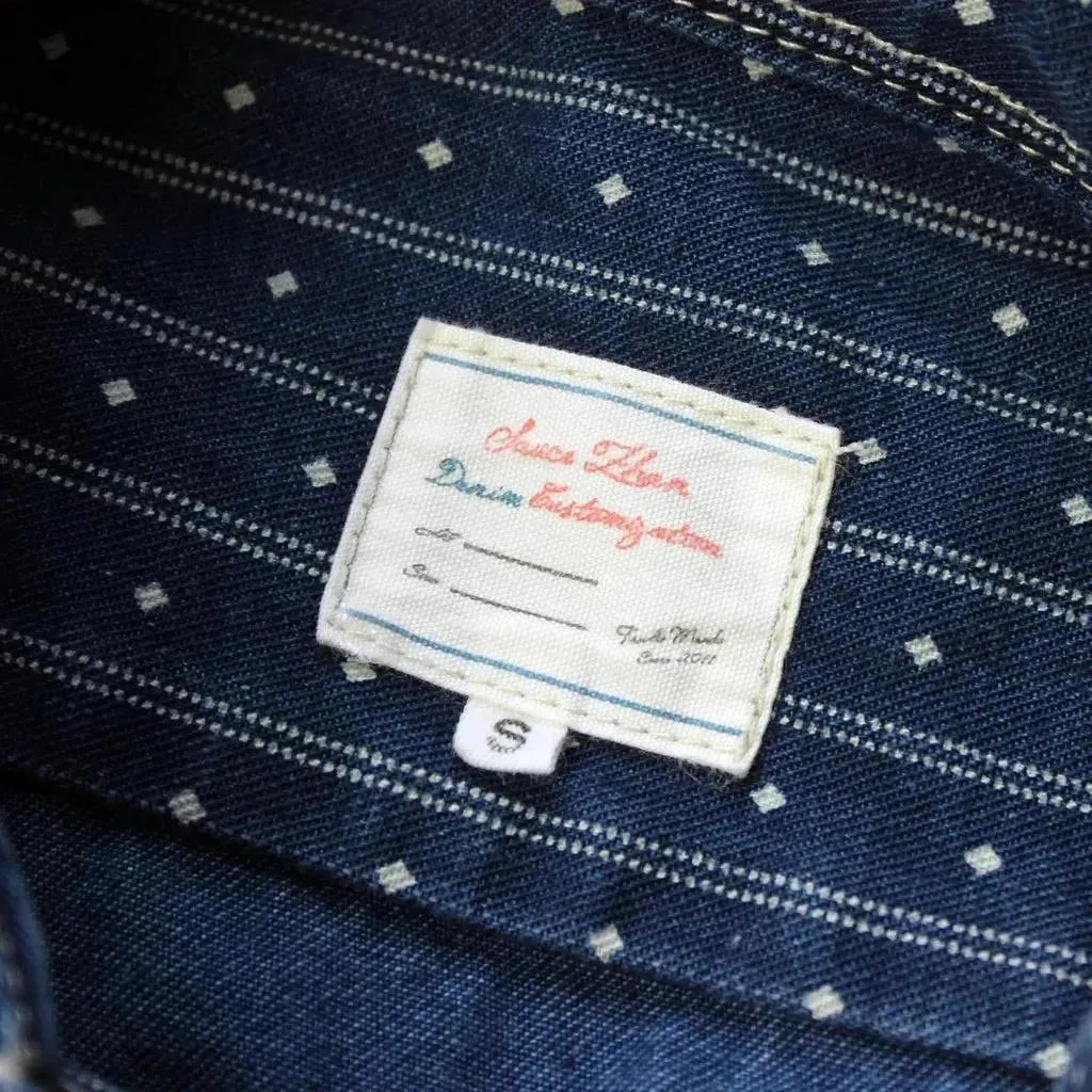 Selvedge chambray denim shirt for men