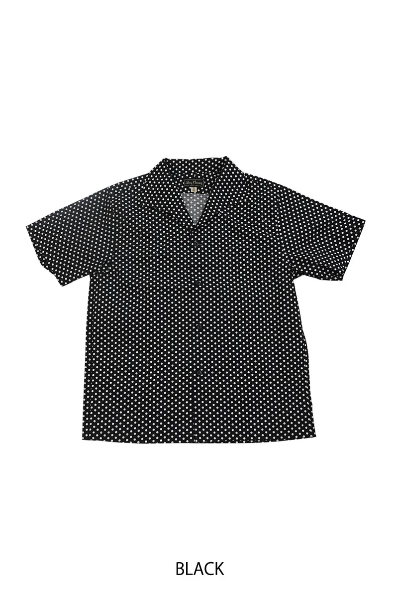 S/S Print Italian Collar Shirt “POLKA DOT”