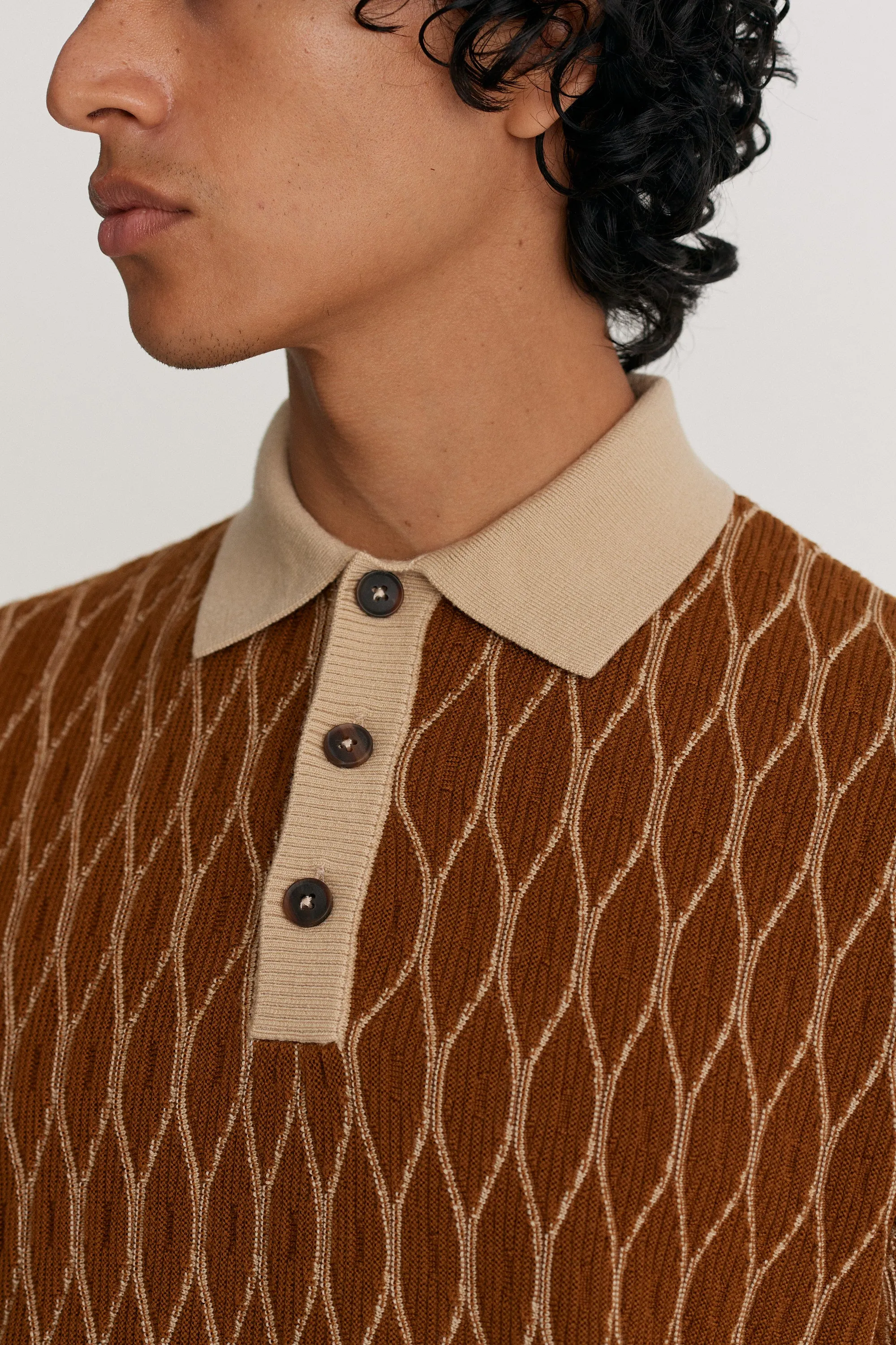 Textured Pattern Polo