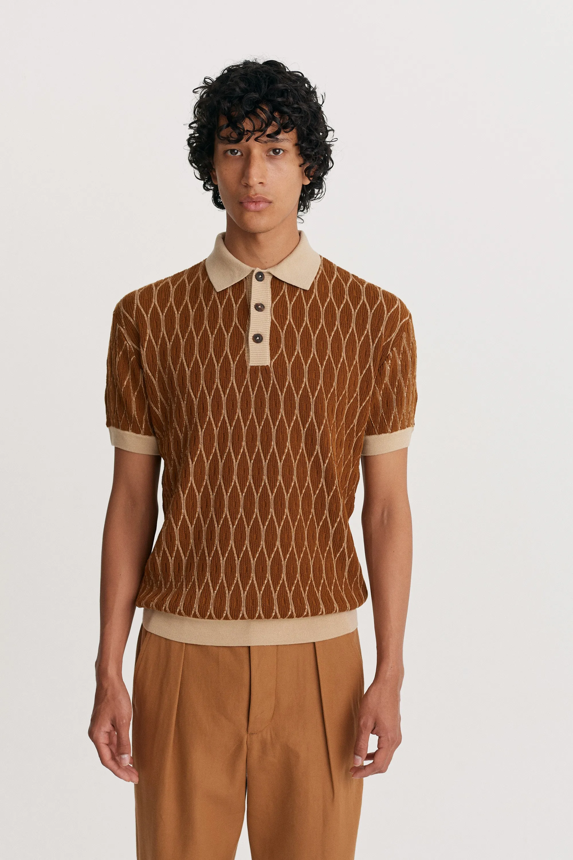 Textured Pattern Polo