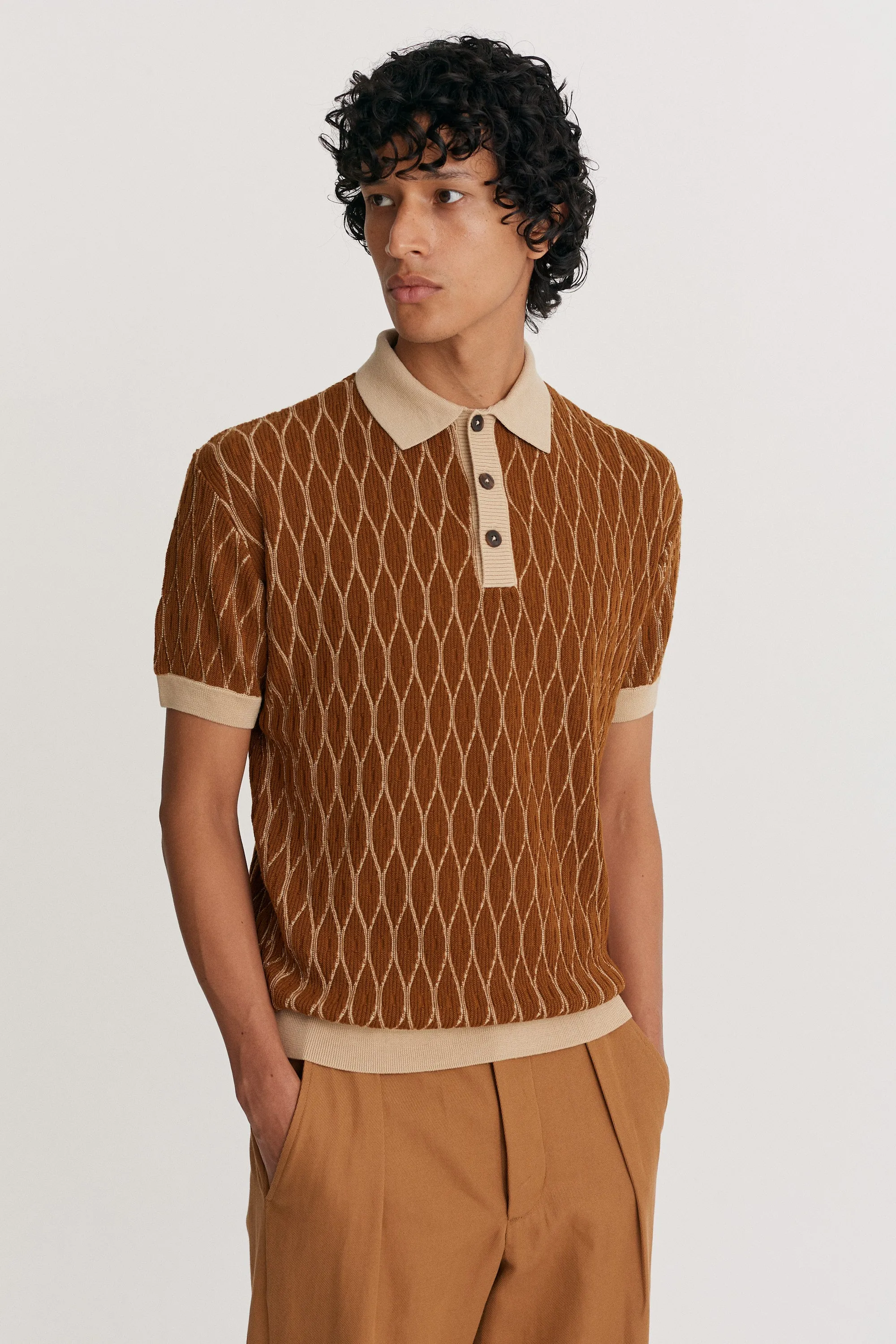 Textured Pattern Polo