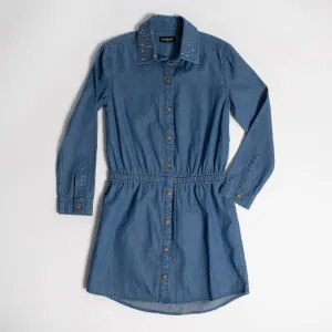 Tie Waist Denim Dress