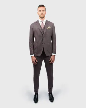 VINCENT & FRANKS VFFGJ606 BURGUNDY 3 PIECE SUIT