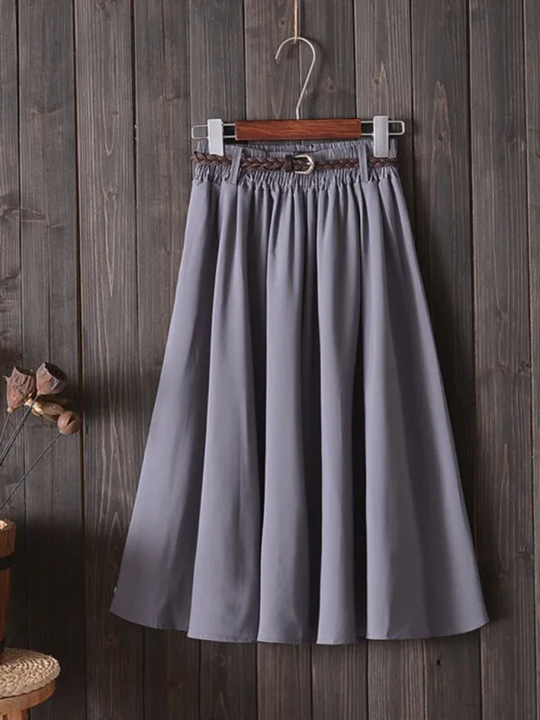 Women's A-Line Skirt Mid Length Skirt