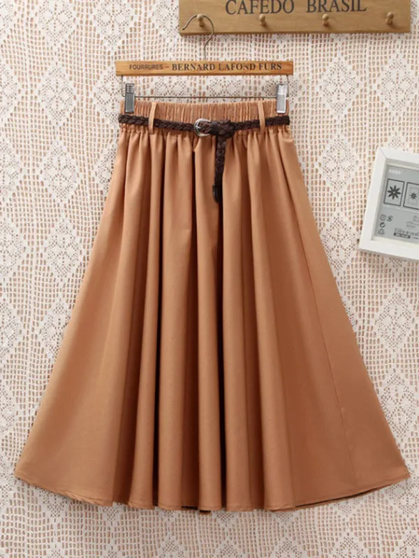 Women's A-Line Skirt Mid Length Skirt