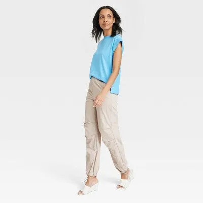 Women's High-Rise Parachute Pants - A New Day