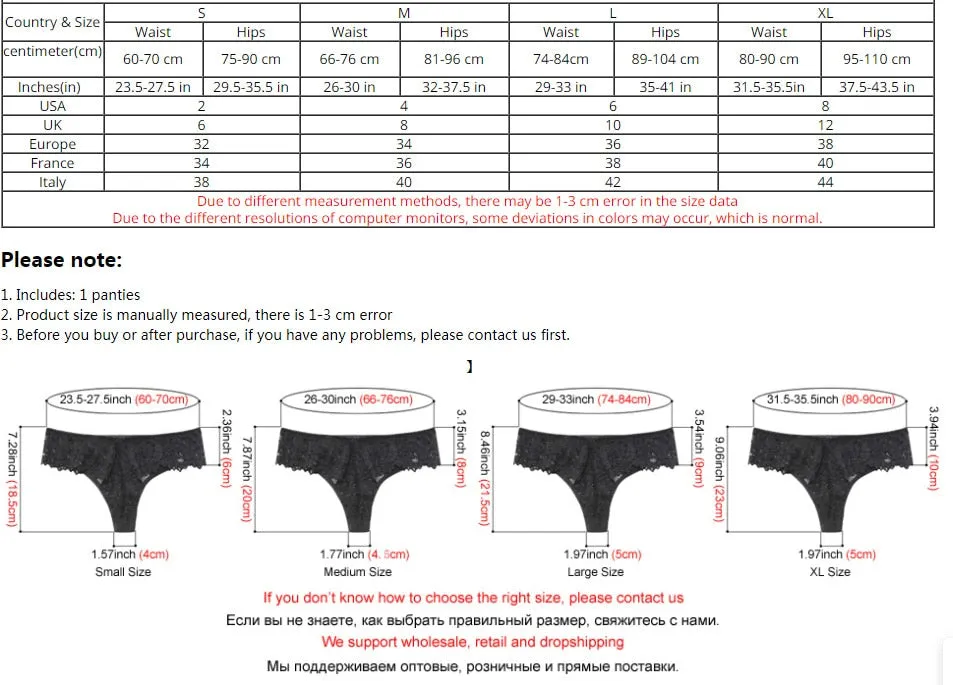 Women's Lace Panties Underwear Seamless Briefs Low Waist Sport Panty Comfort Underpants Lingerie