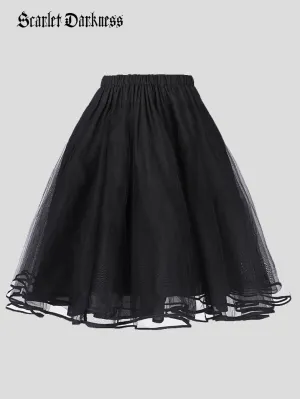 Women's Luxury Retro 3 Layers Tulle Netting Petticoat